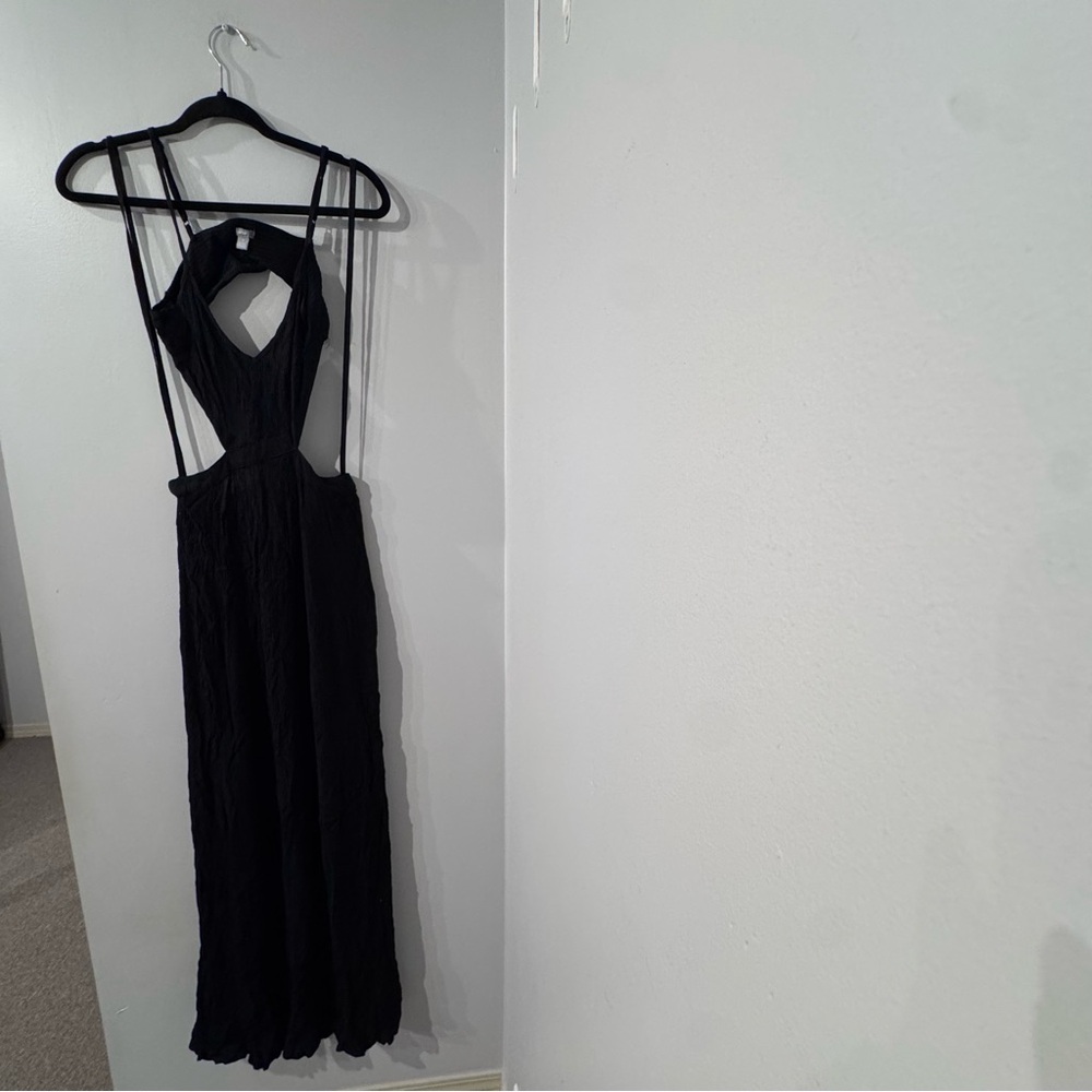 Aerie Black Cutout Maxi Dress